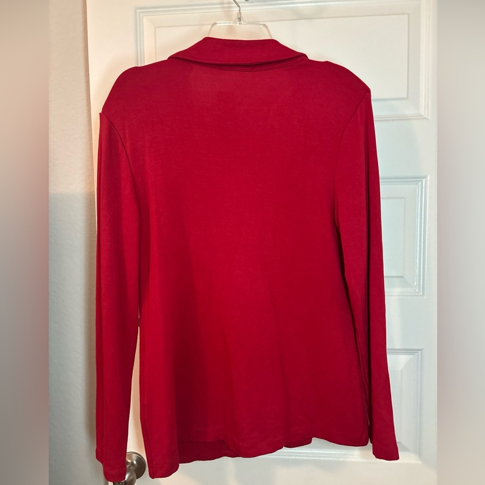 Tart Red Kaylie French Terry Blazer 2 Button SZ XL Career Casual Rayon Cotton - Picture 2 of 15